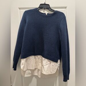 J Crew Mix Media Sweater Shirt